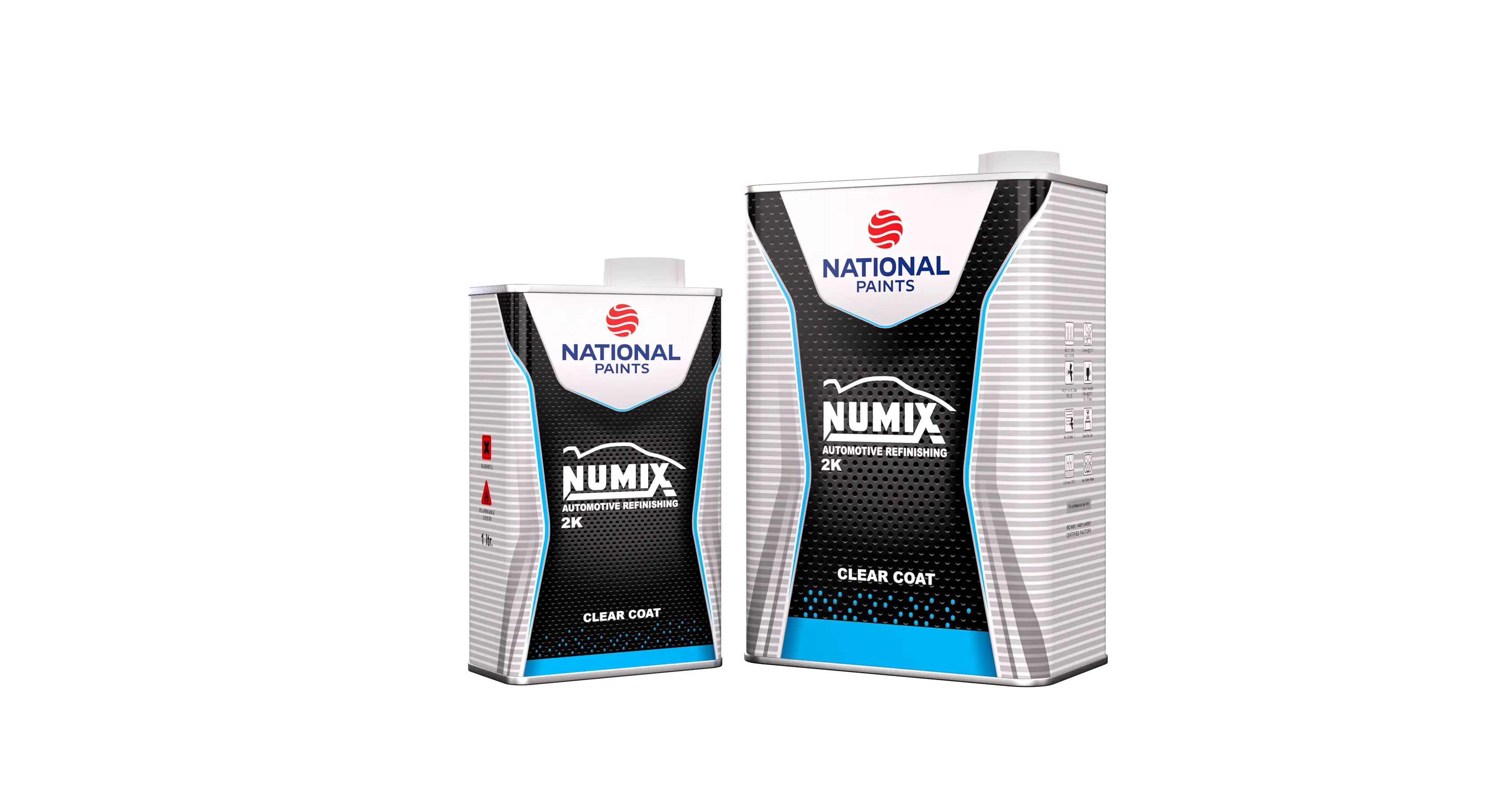 Protective automotive clearcoat paint cans by Numix