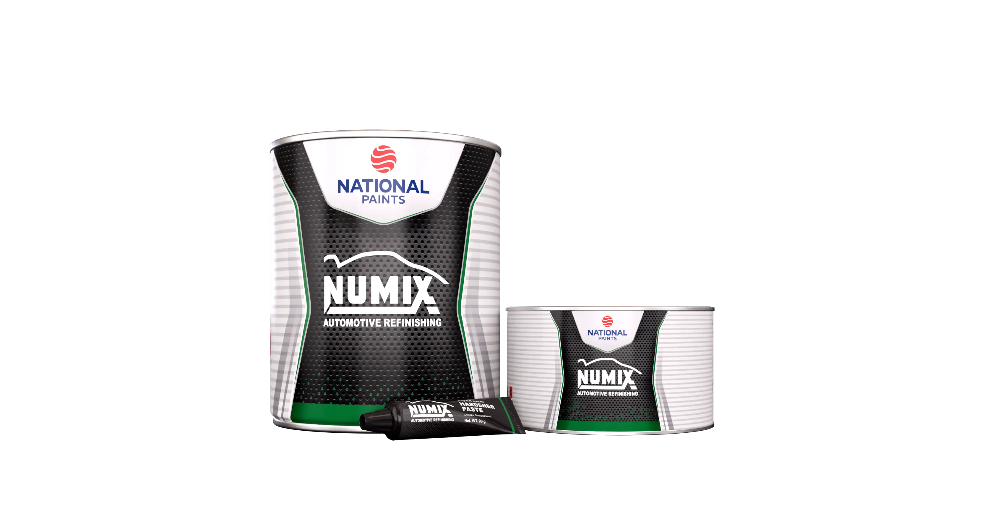 Numix automotive putty tins with hardener paste for panel repair